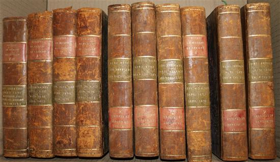 10 lettres de Madame de Sevigne and other letaherbound vols